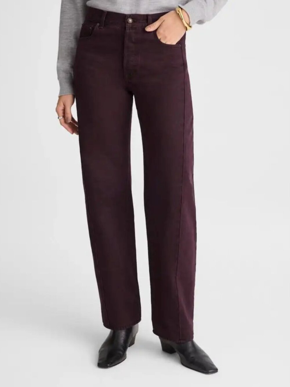 Madewell Pieced Barrel-Leg Jeans